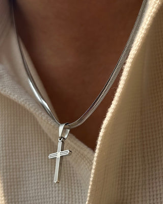Trinity Cross Chain - Silver (Stainless Steel Pendant)